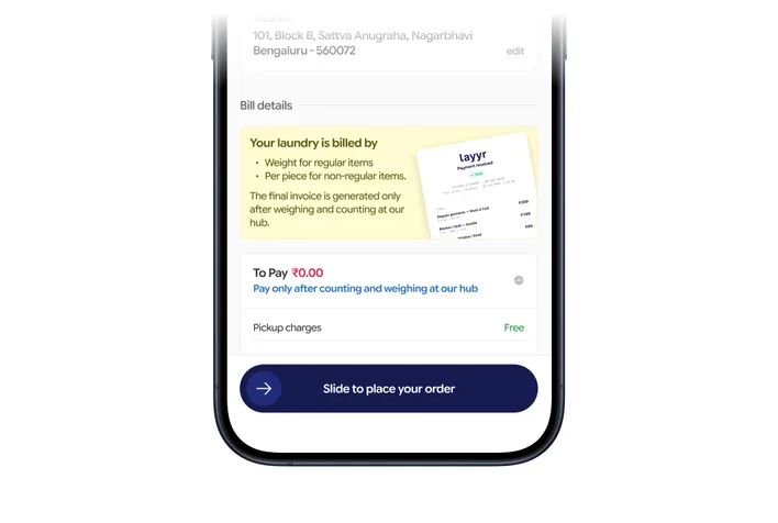 Layyr screens from the full booking flow 1